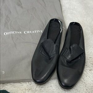 Officine Creative Black Leather Mules